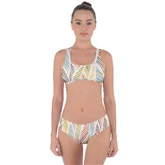 Decorative  Seamless Pattern Criss Cross Bikini Set by TastefulDesigns