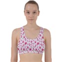 Watercolor Spring Flowers pattern Back Weave Sports Bra View1