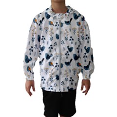 Spring Flowers And Birds Pattern Hooded Wind Breaker (kids) by TastefulDesigns