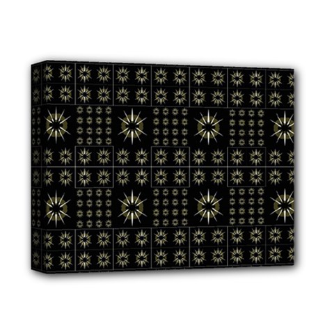 Dark Ethnic Stars Motif Pattern Deluxe Canvas 14  X 11  by dflcprints