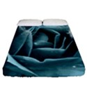 Beautiful Blue Roses With Water Drops Fitted Sheet (Queen Size) View1