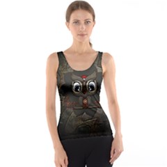 Wonderful Cute  Steampunk Owl Tank Top by FantasyWorld7