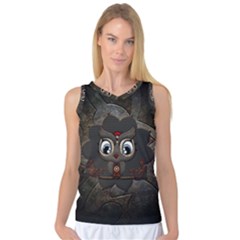 Wonderful Cute  Steampunk Owl Women s Basketball Tank Top by FantasyWorld7