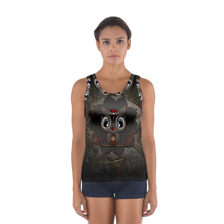 Wonderful Cute  Steampunk Owl Sport Tank Top 