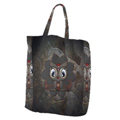 Wonderful Cute  Steampunk Owl Giant Grocery Zipper Tote