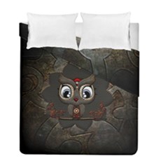 Wonderful Cute  Steampunk Owl Duvet Cover Double Side (full/ Double Size) by FantasyWorld7