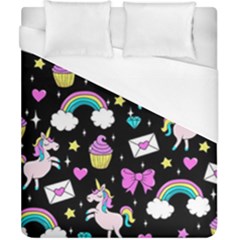 Cute Unicorn Pattern Duvet Cover (california King Size) by Valentinaart