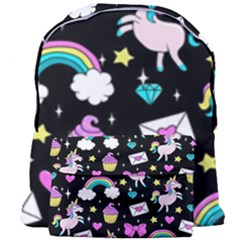 Cute Unicorn Pattern Giant Full Print Backpack by Valentinaart