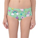 Cute Unicorn Pattern Mid-Waist Bikini Bottoms View1