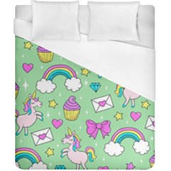 Cute Unicorn Pattern Duvet Cover (california King Size) by Valentinaart