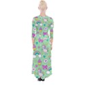 Cute Unicorn Pattern Quarter Sleeve Wrap Maxi Dress View2