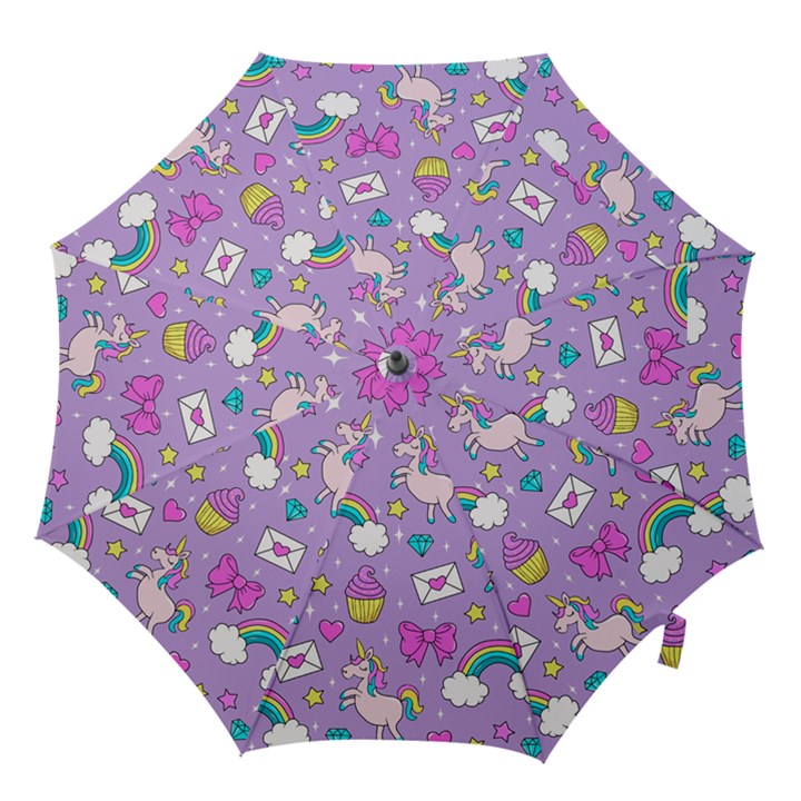 Cute Unicorn Pattern Hook Handle Umbrellas (Medium)