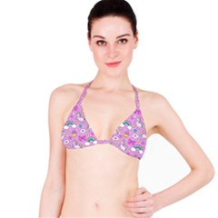 Cute Unicorn Pattern Bikini Top by Valentinaart