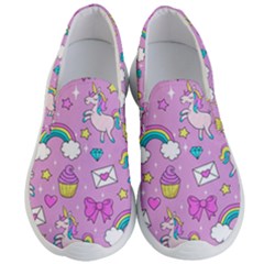 Cute Unicorn Pattern Men s Lightweight Slip Ons by Valentinaart