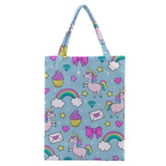 Cute Unicorn Pattern Classic Tote Bag by Valentinaart