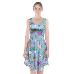 Cute Unicorn Pattern Racerback Midi Dress by Valentinaart