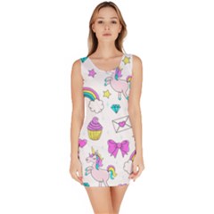 Cute Unicorn Pattern Bodycon Dress by Valentinaart