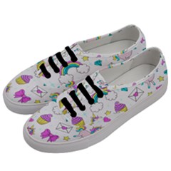 Cute Unicorn Pattern Men s Classic Low Top Sneakers by Valentinaart