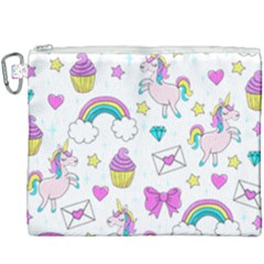 Cute Unicorn Pattern Canvas Cosmetic Bag (xxxl) by Valentinaart