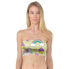 Cute Unicorn Pattern Bandeau Top by Valentinaart