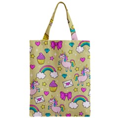 Cute Unicorn Pattern Zipper Classic Tote Bag by Valentinaart