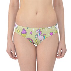 Cute Unicorn Pattern Hipster Bikini Bottoms by Valentinaart