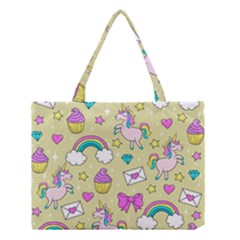 Cute Unicorn Pattern Medium Tote Bag by Valentinaart