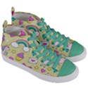 Cute Unicorn Pattern Women s Mid-Top Canvas Sneakers View3