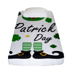 St Patricks Leprechaun Fitted Sheet (single Size) by Valentinaart