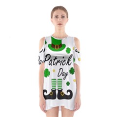 St Patricks Leprechaun Shoulder Cutout One Piece by Valentinaart