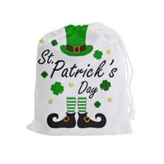 St Patricks Leprechaun Drawstring Pouches (extra Large) by Valentinaart