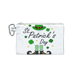 St Patricks Leprechaun Canvas Cosmetic Bag (small) by Valentinaart