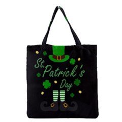 St Patricks Leprechaun Grocery Tote Bag by Valentinaart