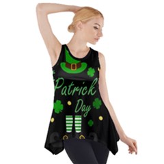 St Patricks Leprechaun Side Drop Tank Tunic by Valentinaart