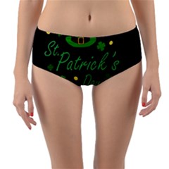 St Patricks Leprechaun Reversible Mid-waist Bikini Bottoms by Valentinaart