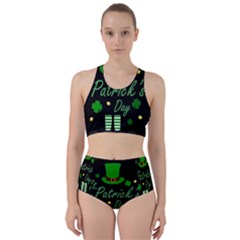 St Patricks Leprechaun Racer Back Bikini Set by Valentinaart