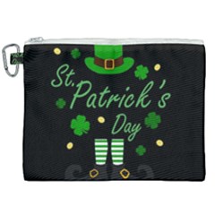 St Patricks Leprechaun Canvas Cosmetic Bag (xxl) by Valentinaart