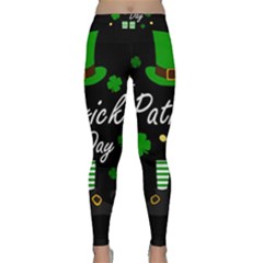 St Patricks Leprechaun Classic Yoga Leggings by Valentinaart