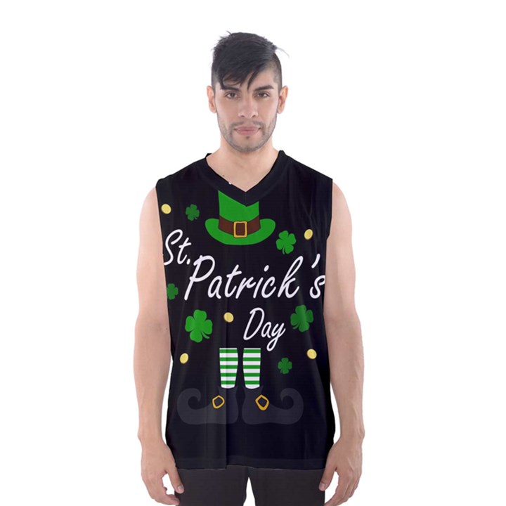 St Patricks Leprechaun Men s Basketball Tank Top