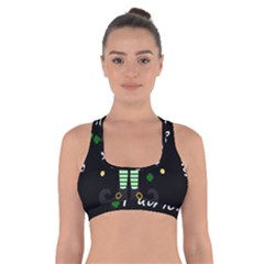 St Patricks Leprechaun Cross Back Sports Bra by Valentinaart