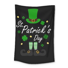 St Patricks Leprechaun Small Tapestry by Valentinaart