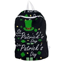 St Patricks Leprechaun Foldable Lightweight Backpack by Valentinaart