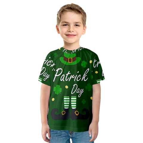 St Patricks Leprechaun Kids  Sport Mesh Tee by Valentinaart