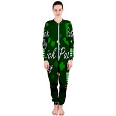 St Patricks Leprechaun Onepiece Jumpsuit (ladies)  by Valentinaart