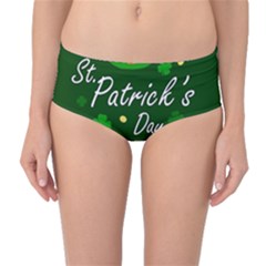 St Patricks Leprechaun Mid-waist Bikini Bottoms by Valentinaart