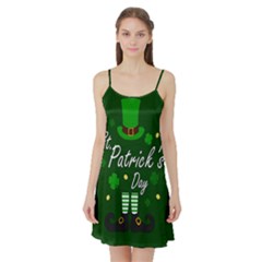 St Patricks Leprechaun Satin Night Slip by Valentinaart