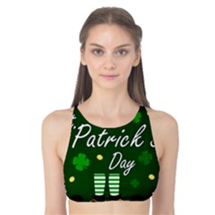 St Patricks Leprechaun Tank Bikini Top by Valentinaart