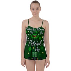 St Patricks Leprechaun Babydoll Tankini Set by Valentinaart