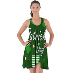 St Patricks Leprechaun Show Some Back Chiffon Dress by Valentinaart