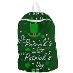 St Patricks Leprechaun Foldable Lightweight Backpack by Valentinaart